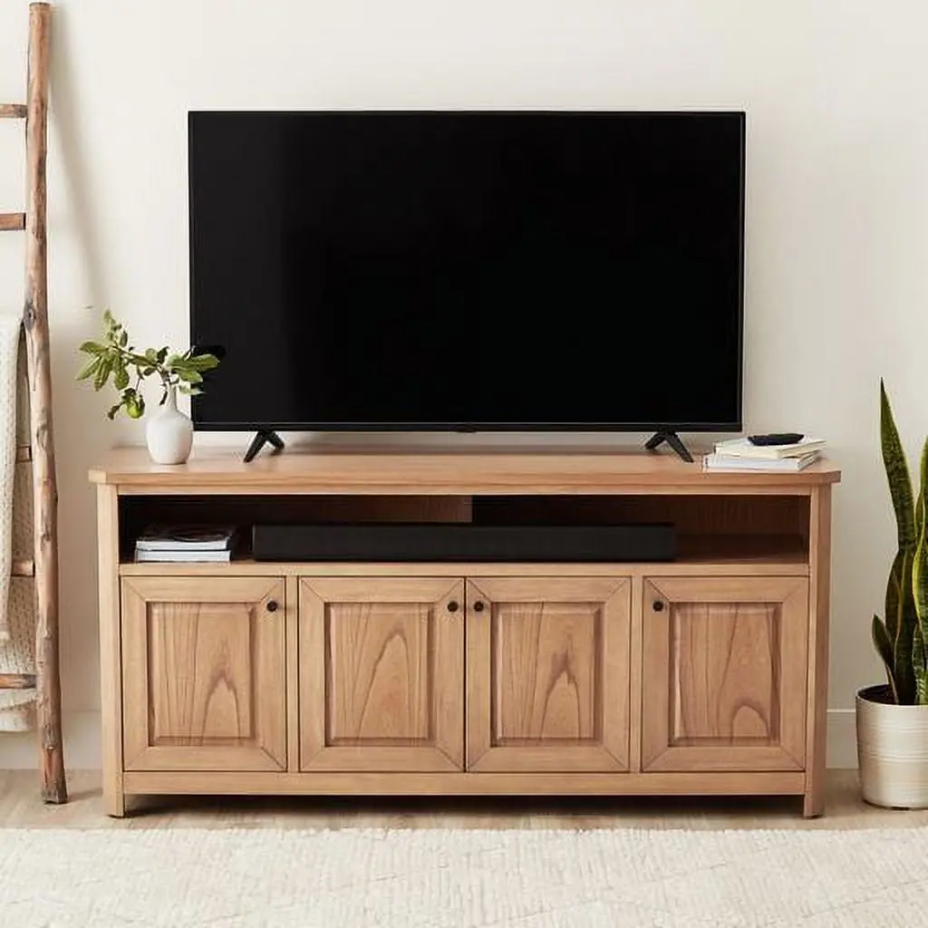Better Homes & Gardens Pembrook TV Stand TVs up to 70 Natural Oak Finish Dave & Jenny Marrs Dave & Jenny Marrs for Better ...