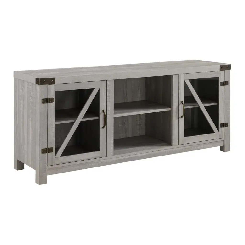 WE Furniture 58 Rustic Farmhouse TV Stand Living Room