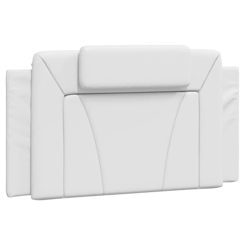 White Faux Leather Headboard Cushion 39.4 Inch - Twin Size Upholstered Headboard