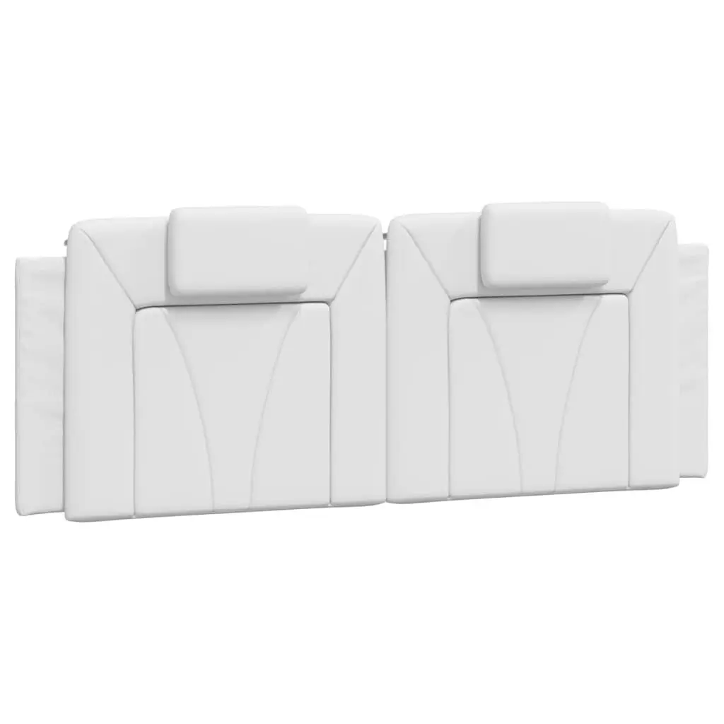 White Faux Leather Headboard Cushion 59.8 Inch - King Size Luxury Headboard