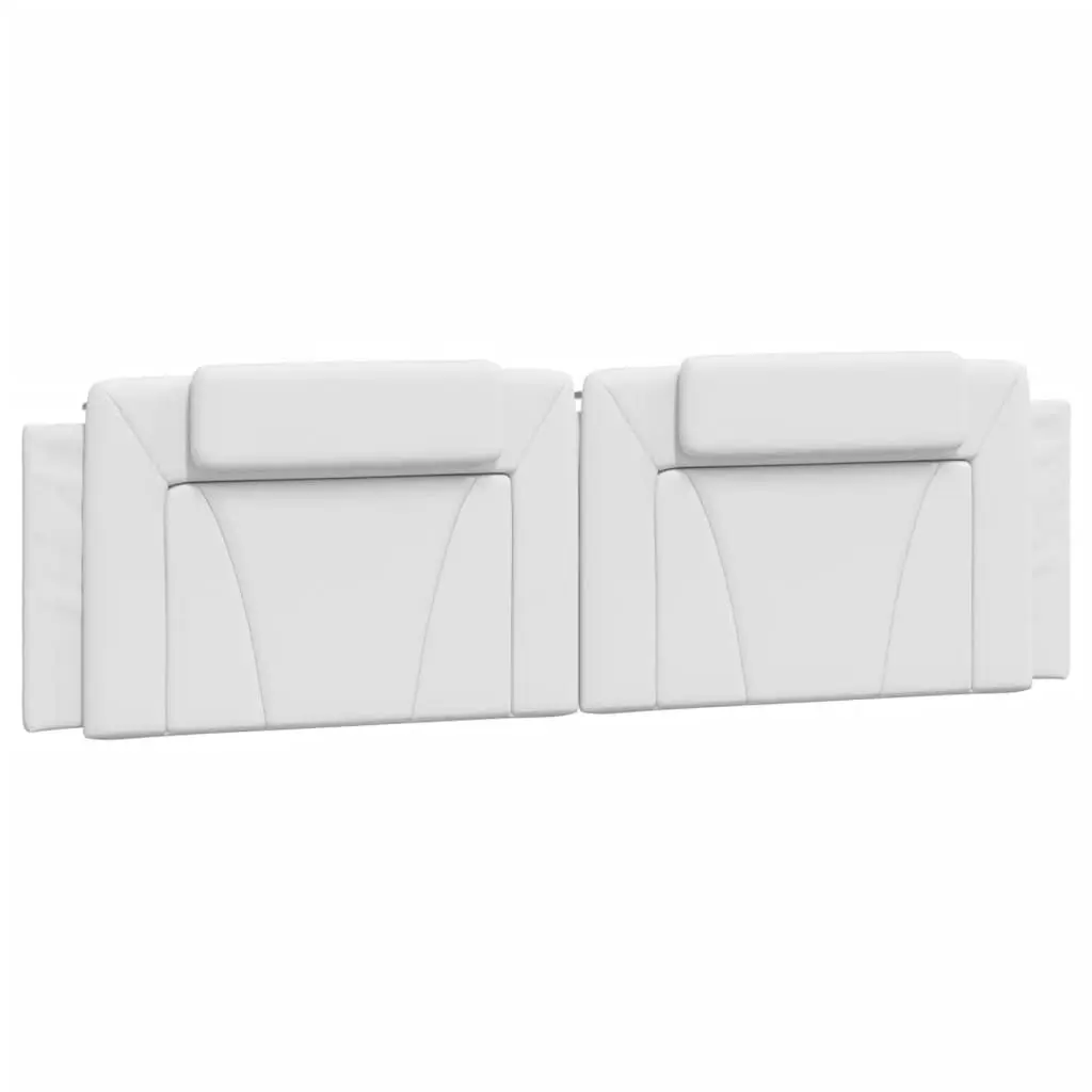 White Faux Leather Headboard Cushion 72 Inch - Oversized Modern Headboard