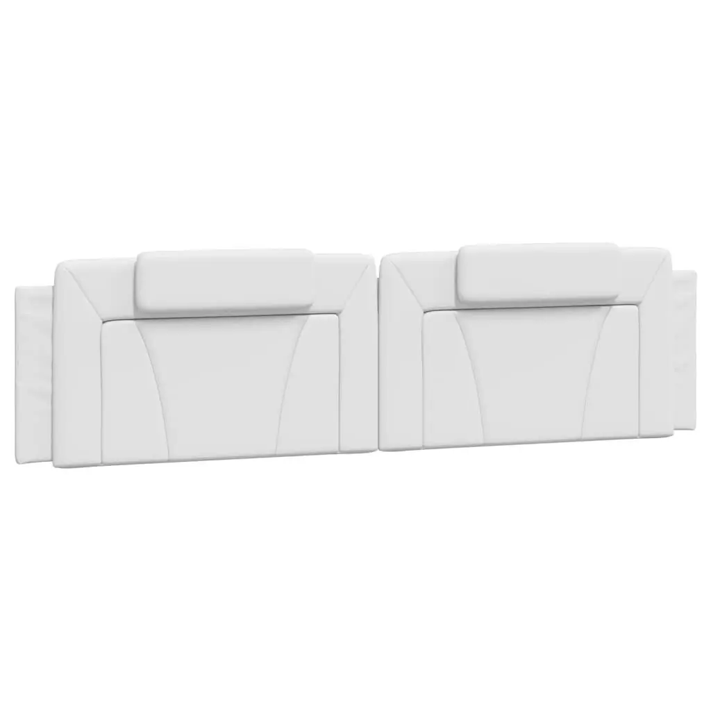 White Faux Leather Headboard Cushion 76 Inch - California King Headboard