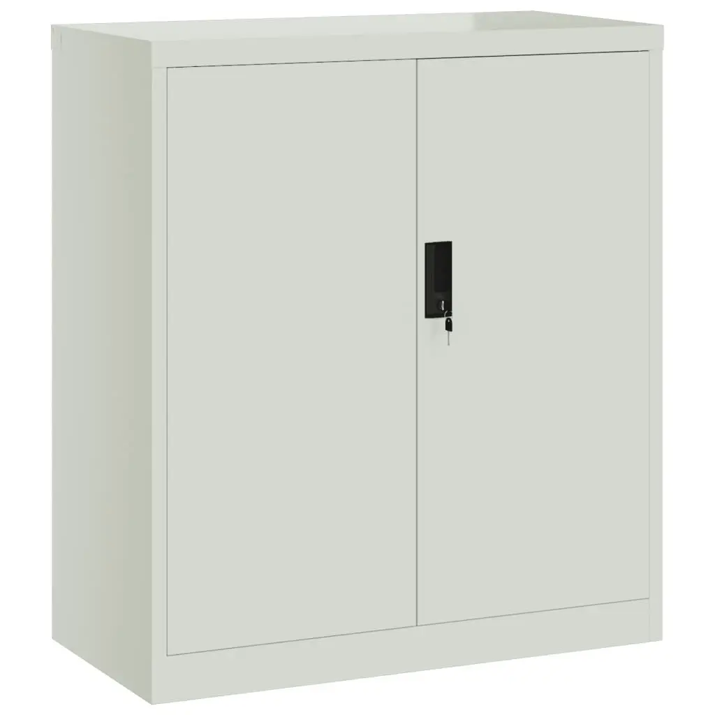 File Cabinet Light Gray 31.1x15.7x35.4 Inches Steel Office Storage