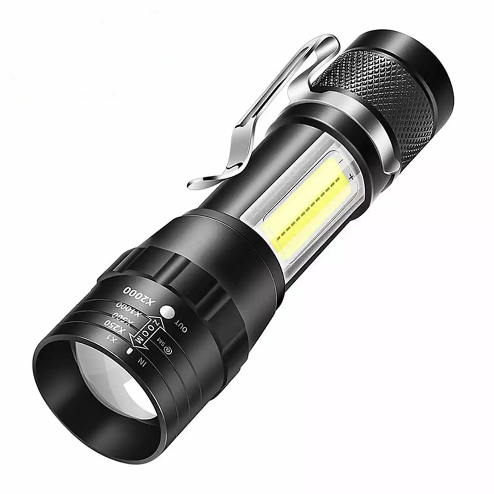 SIfdSeng 18650 Flat Top Battery LED Flashlight High Super Bright 4 Modes Pocket Flash Light One