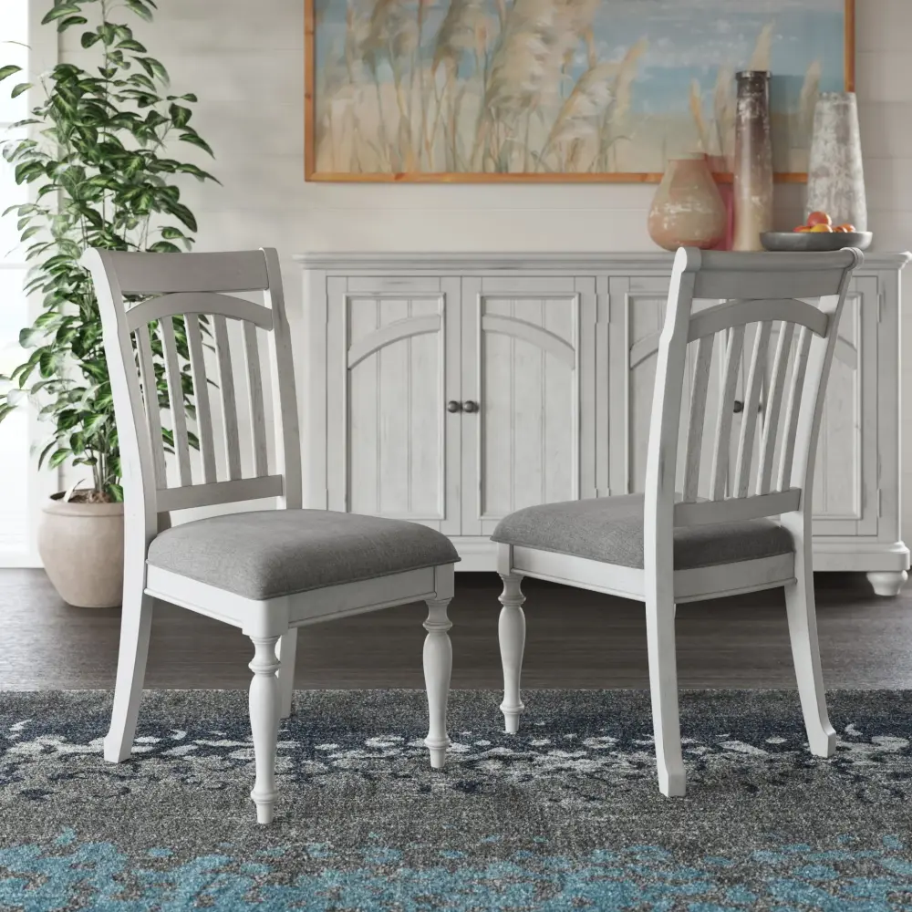 Slat Back Dining Chairs (Set 2) - Graphite