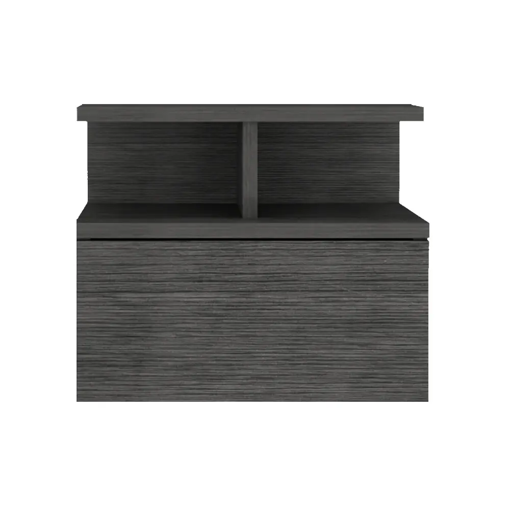 Nightstand Floating Flopini Smokey Oak Gray Particle Board Bedroom treevol furniture