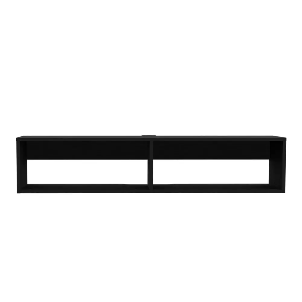 Floating TV Stand Shelley - Black 60-69 Inches Living Room Media Console treevol furniture