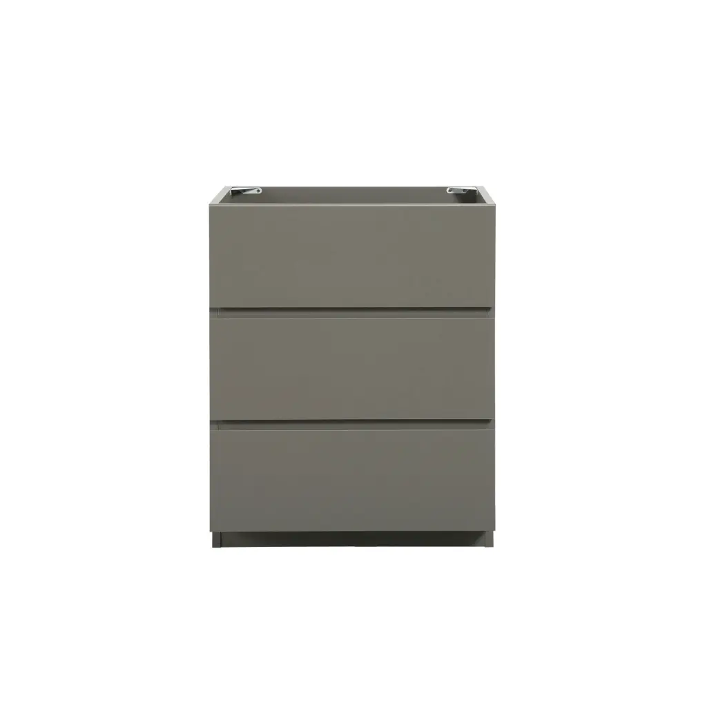 Alice 24F 102 Floor Cabinet Without Basin Gray Hue Three Drawers abay home