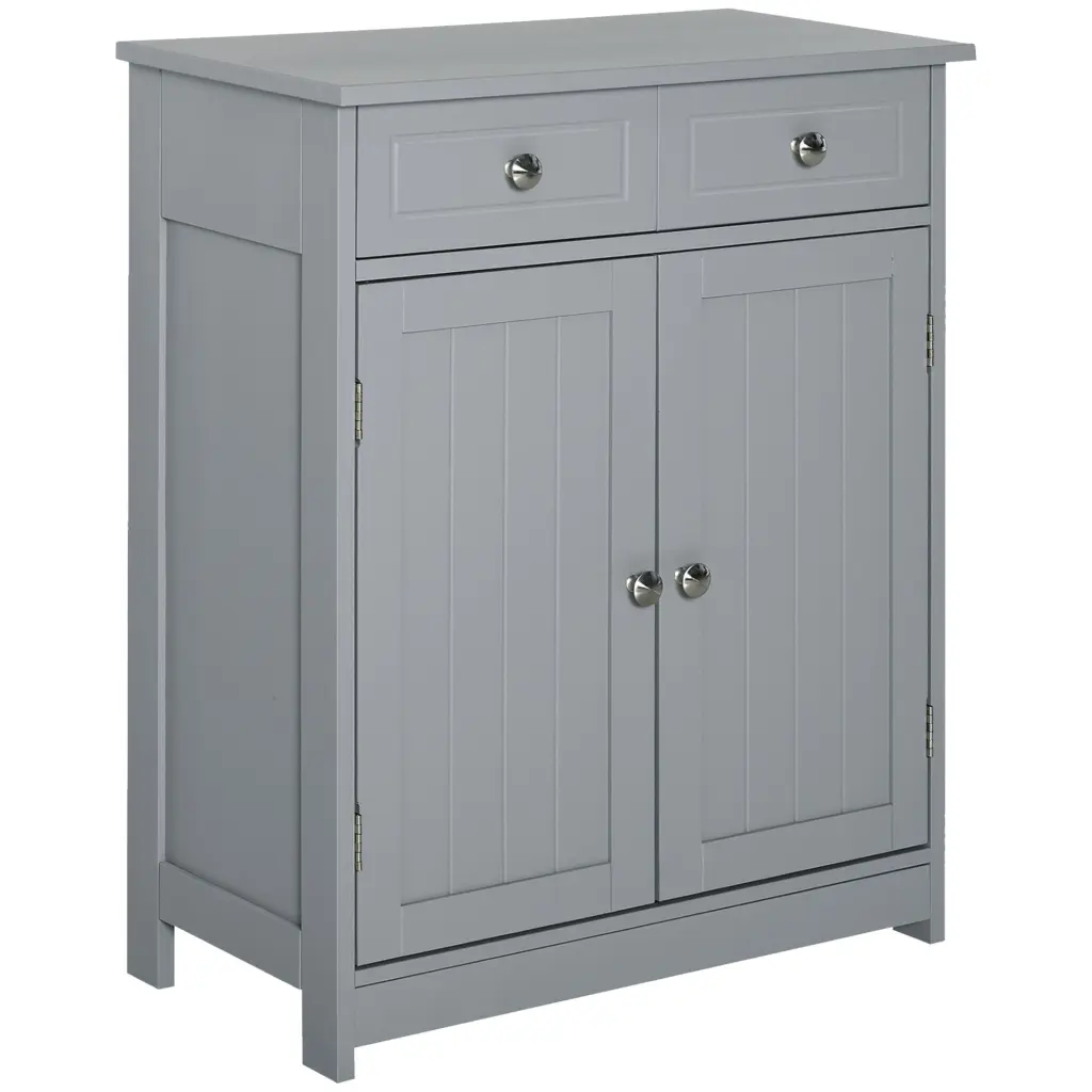 Kleankin Bathroom Floor Cabinet 2 Doors Wooden Storage aosom business