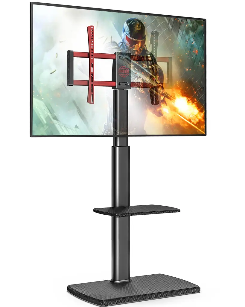 FITUEYES Floor TV Stand Mount Swivel Bracket TVs up to 65 Inches Black