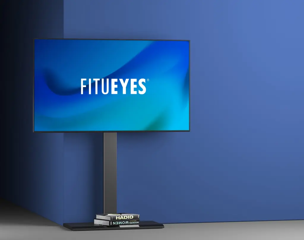 Fitueyes Universal Floor TV Stand Swivel Mount 50-80 Inch TVs - Max VESA 600x800