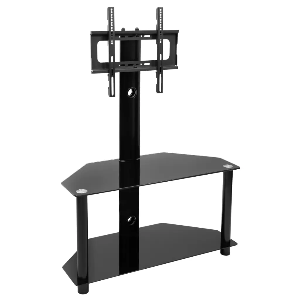 Mount-It Floor TV Stand Swivel Mount and Tempered Glass Shelves 32-55 Inch TVs Mount-It!