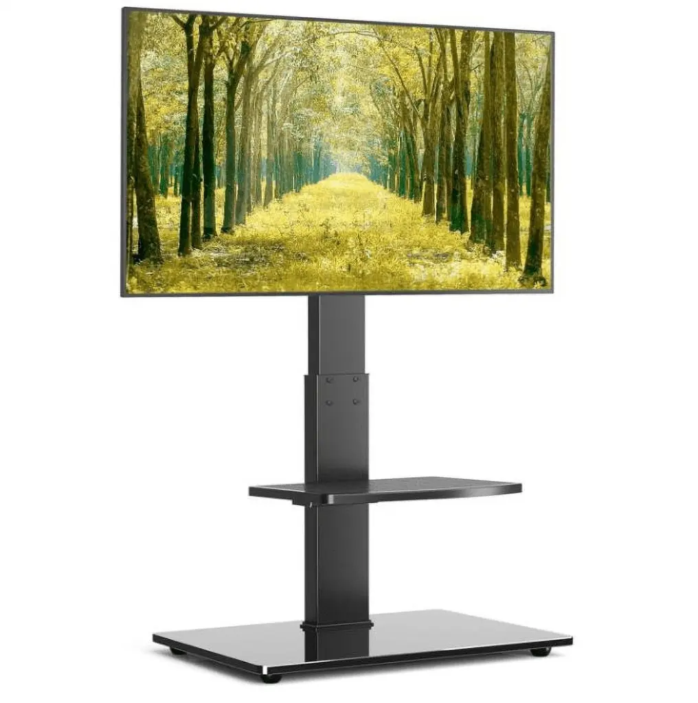 Reinforced Floor TV Stand Mount Height Adjustable 32-70 Inch TVs Shelves nts.LLC