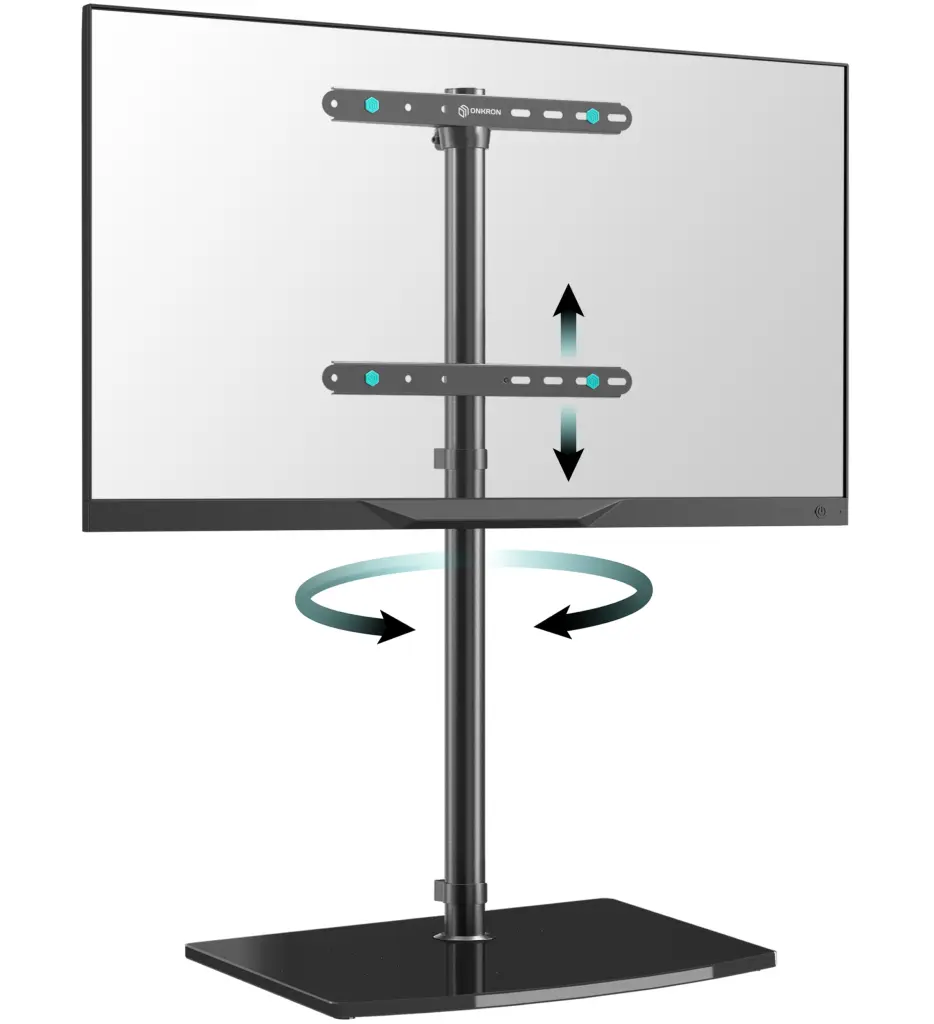 ONKRON Floor TV Stand Slim 30-60 TVs up to 90 lbs Swivel Height Adjustable max VESA 400x400