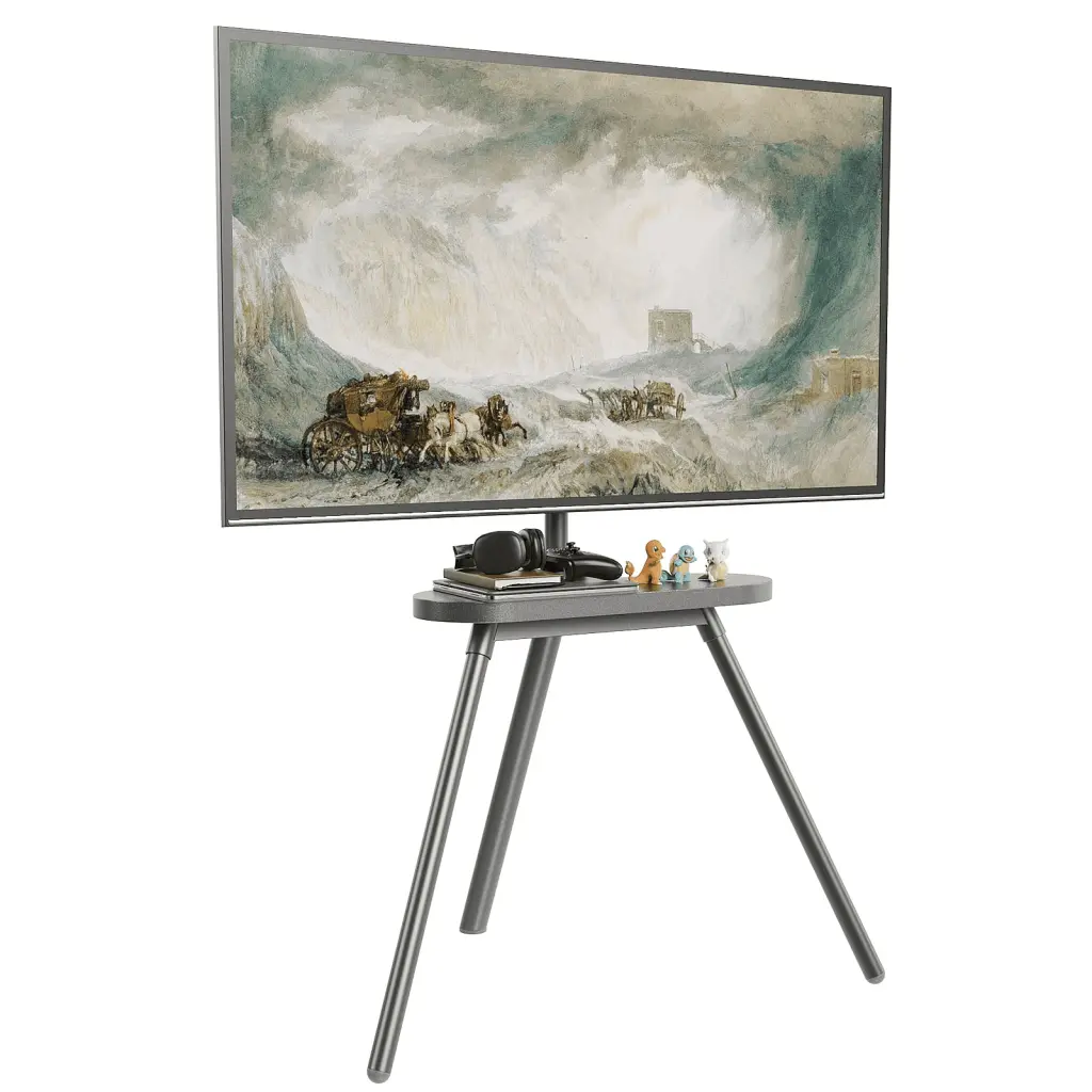 PUTORSEN Easel TV Floor Stand 43-65 Inch Screens Adjustable TV Mount Entertainment Center