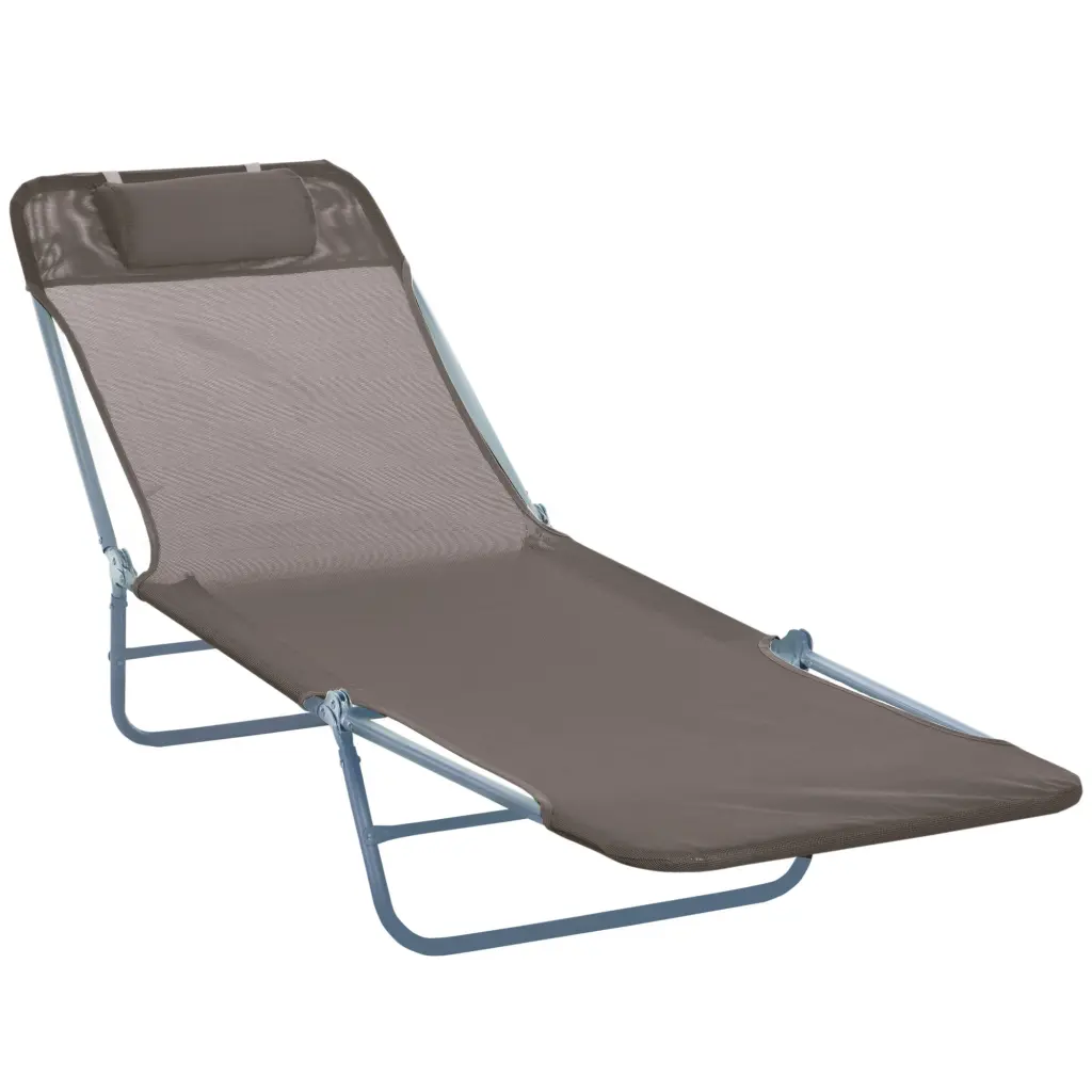 Outsunny Folding Chaise Lounge Chair Pool Sun Tanning Chair Outdoor Patio aosom business