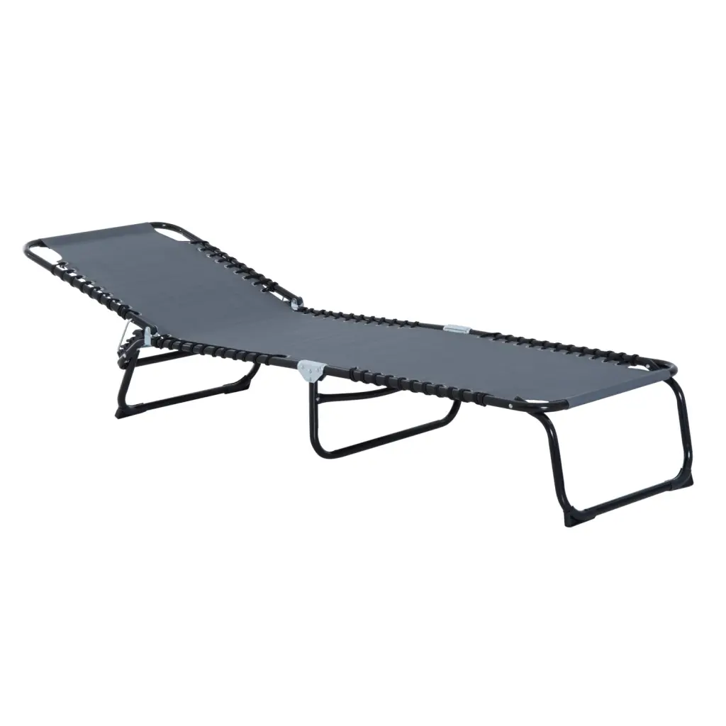 Folding Chaise Lounge Pool Chair Patio Sun Tanning Chair Outdoor Lounge aosom business