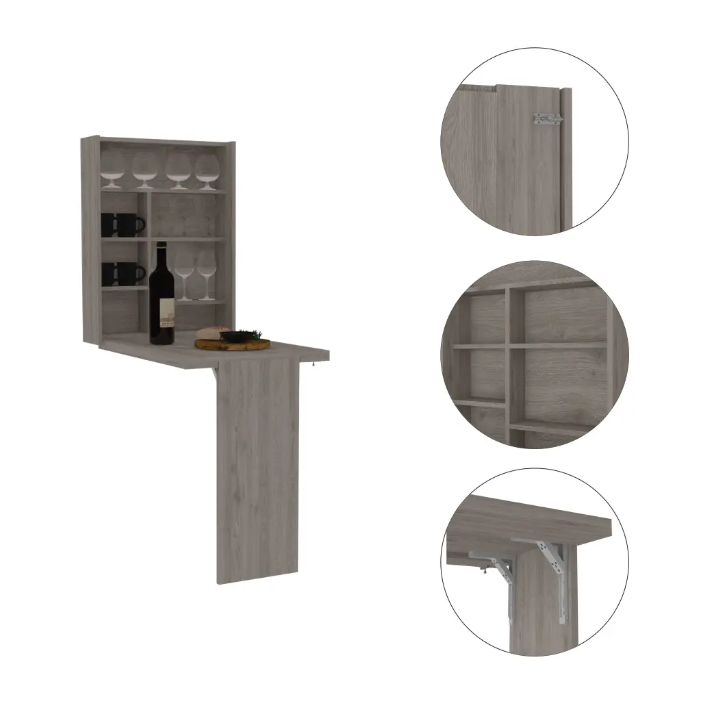 Light Grey Rectangle Foldable Desk Light Gray Particle Board furniture max