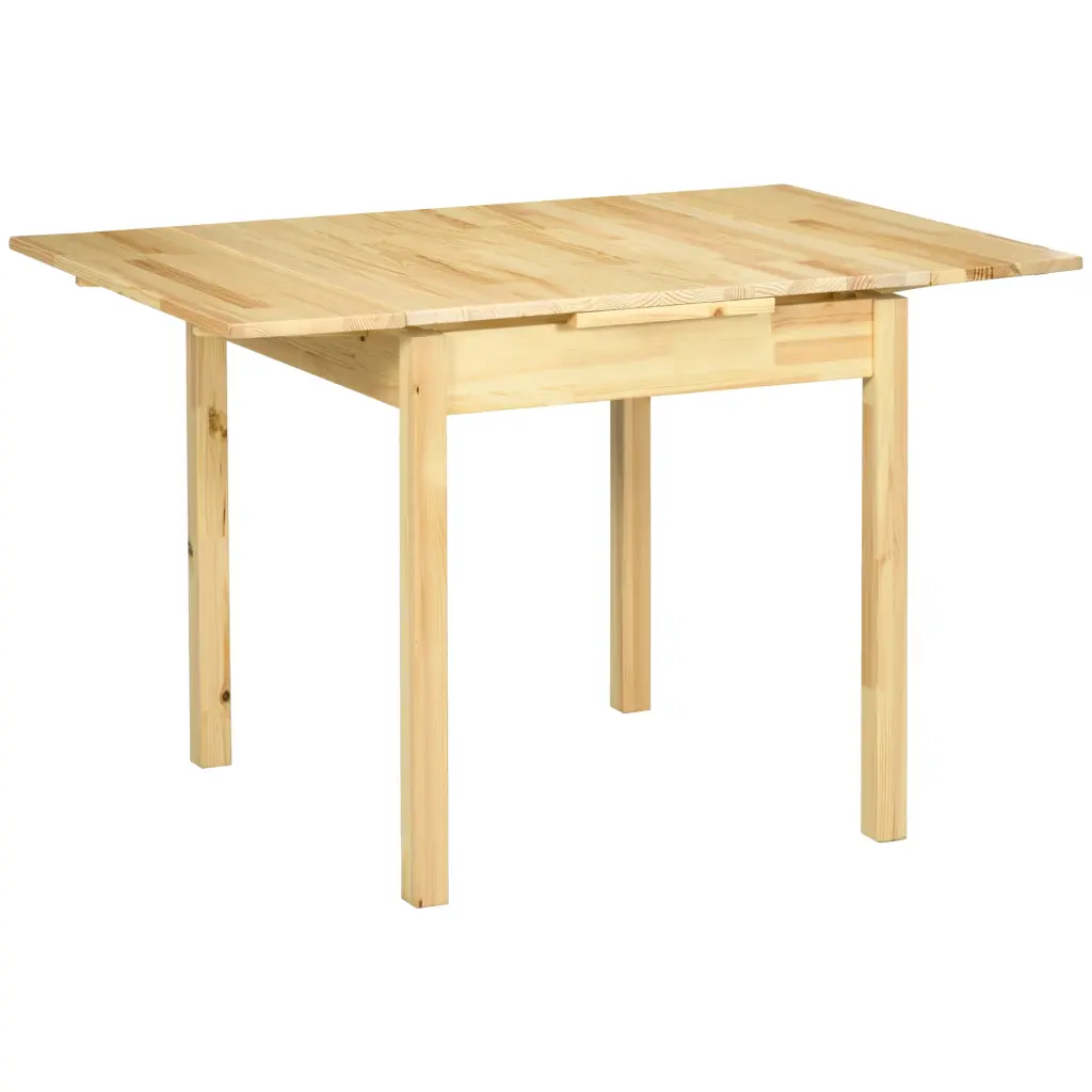 Homcom Folding Dining Table Pine Timber Frame Drop Leaf Tables Small Spaces aosom business