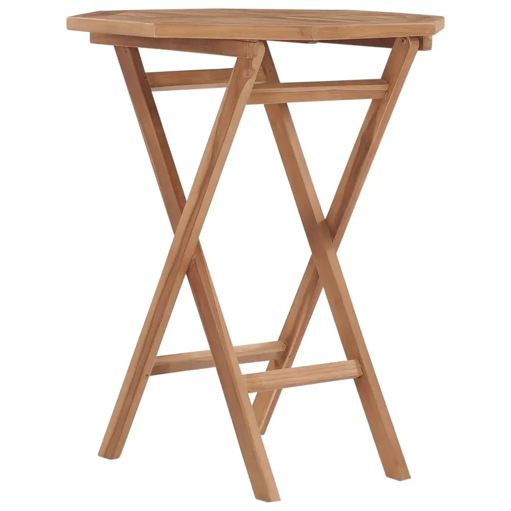 Folding Patio Table 23.6x23.6x29.5 Inches Solid Teak Wood