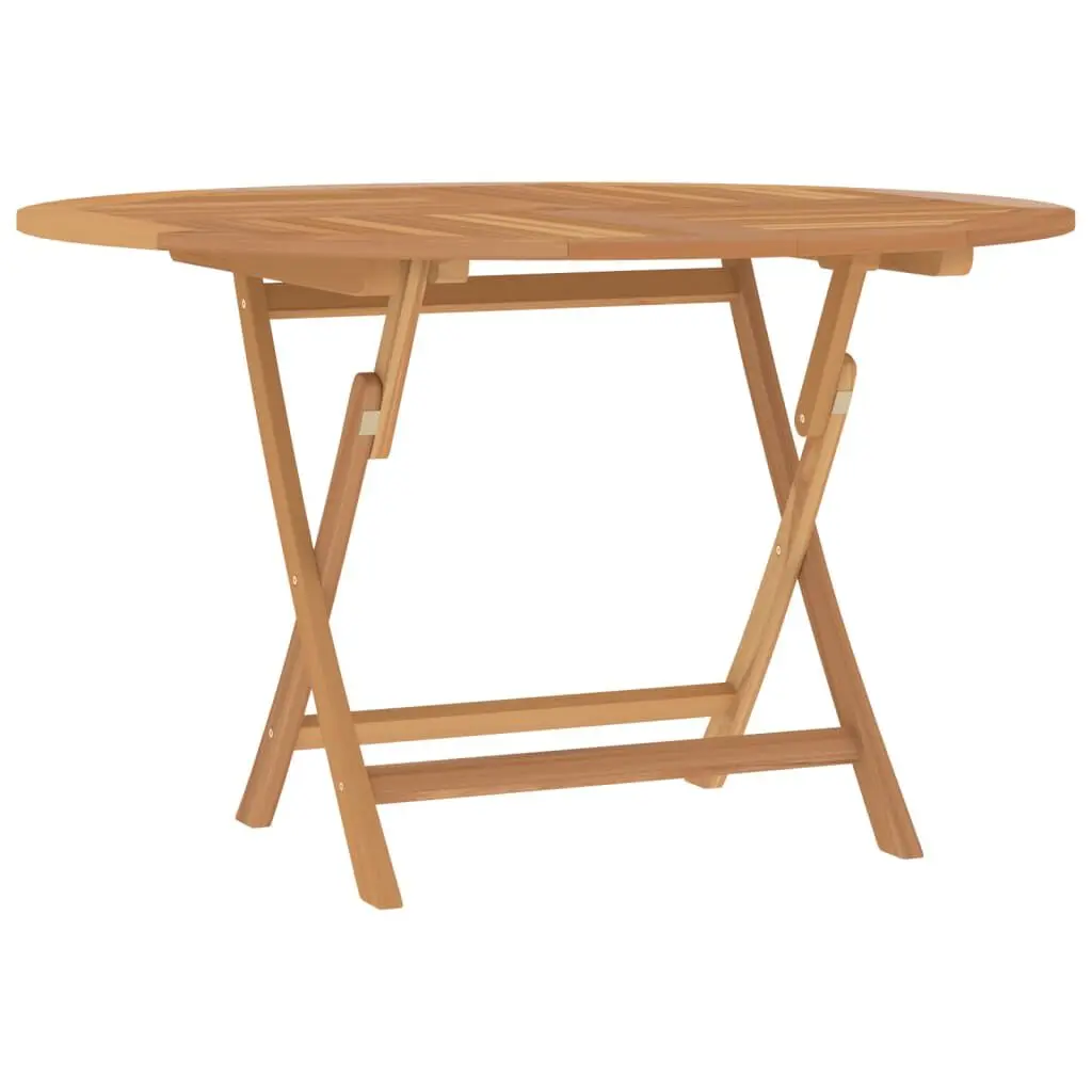 Folding Patio Table 43.3x29.5 Inches Solid Wood Teak Outdoor Dining