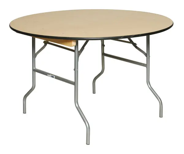 Pre Sales 3848 Round Plywood Folding Table 48 Inch Portable Events and Parties