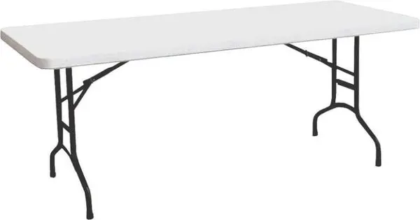 Simple Spaces TBL-040 Banquet Table Folding Legs 6 Foot White Events
