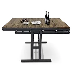 Multifunctional Solid Wood Folding Dining Table Space Saving Design smarthome furniture