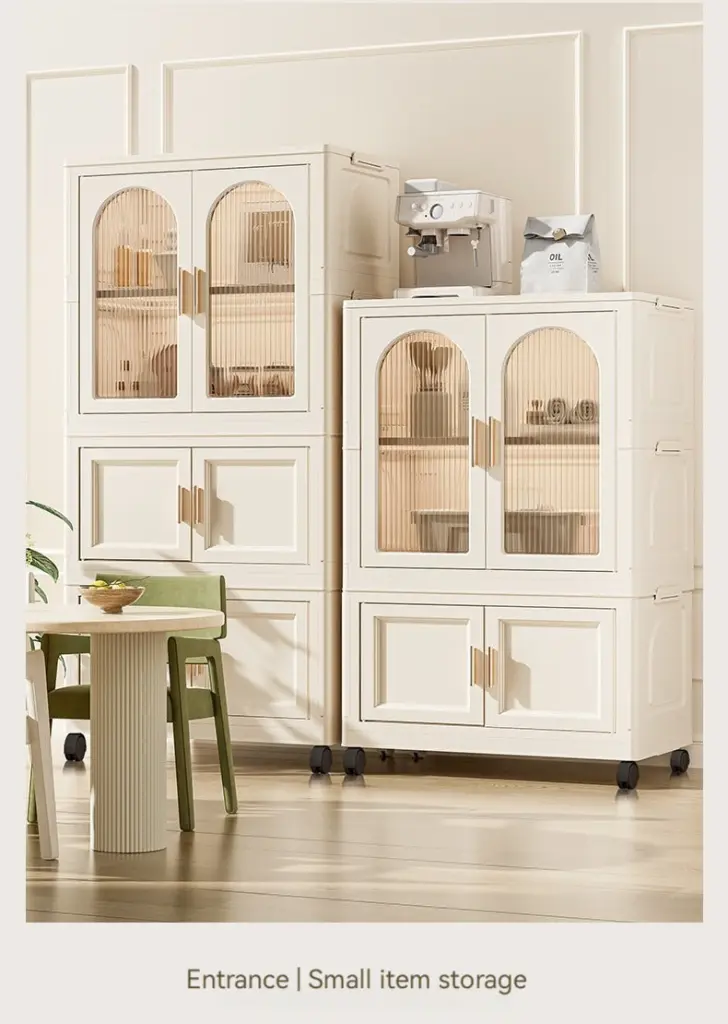 25.59 Inch Side Wide Folding Wardrobe Magnetic Doors 15.75 x 57.09 Inches w2873