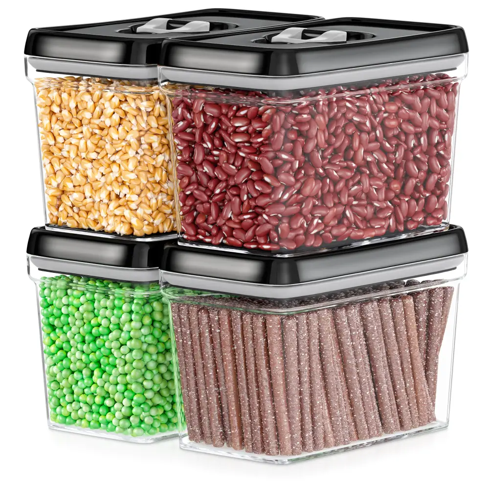 Airtight Food Storage Containers Lids Sugar & Flour Canister – 4 Piece Place