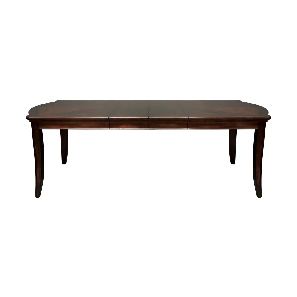 Cherry Finish Formal Dining Table 1PC Lovely Veneer Pattern 2X Extension kanepe