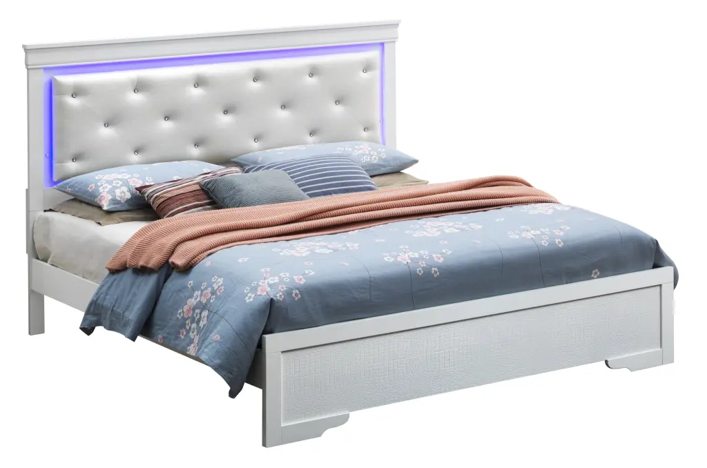 Lorana G6590C Fb3 Full Bed Full Champagne Particle Board glory furniture