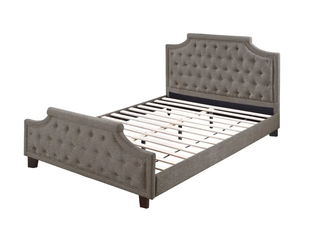 Modern Style Brown Polyfiber American Traditional Full Size Bed kanepe