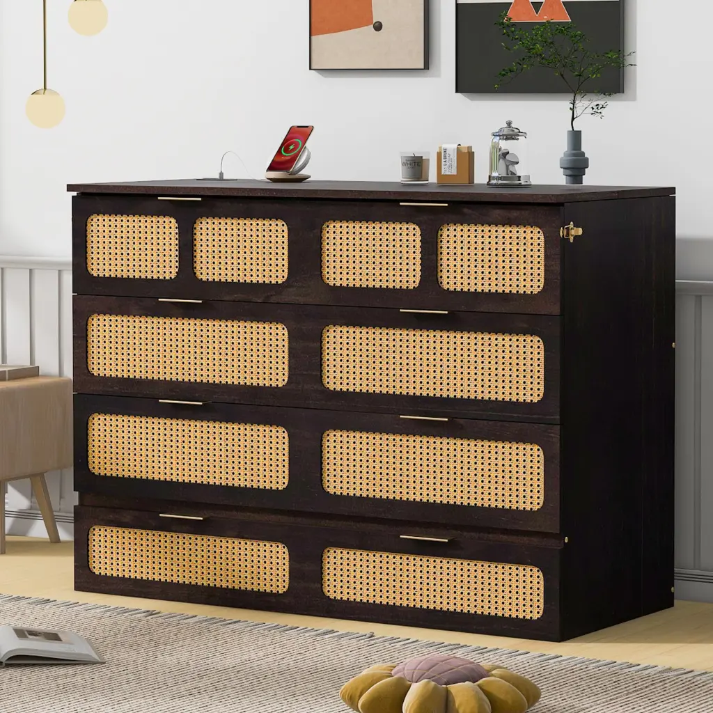 Full Size Murphy Bed Large Drawers Espresso Full Plywood Wall Bed lucky furniture