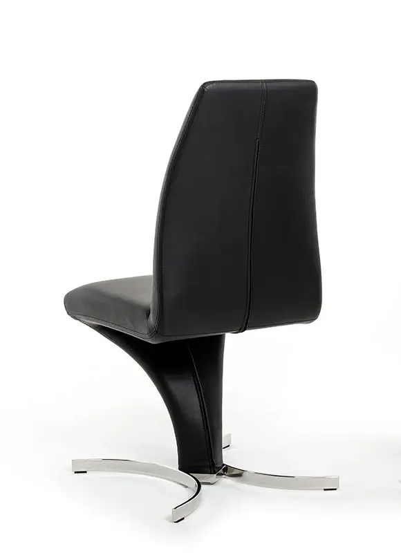 Nix - Modern Black Leatherette Dining Chair (Set 2)