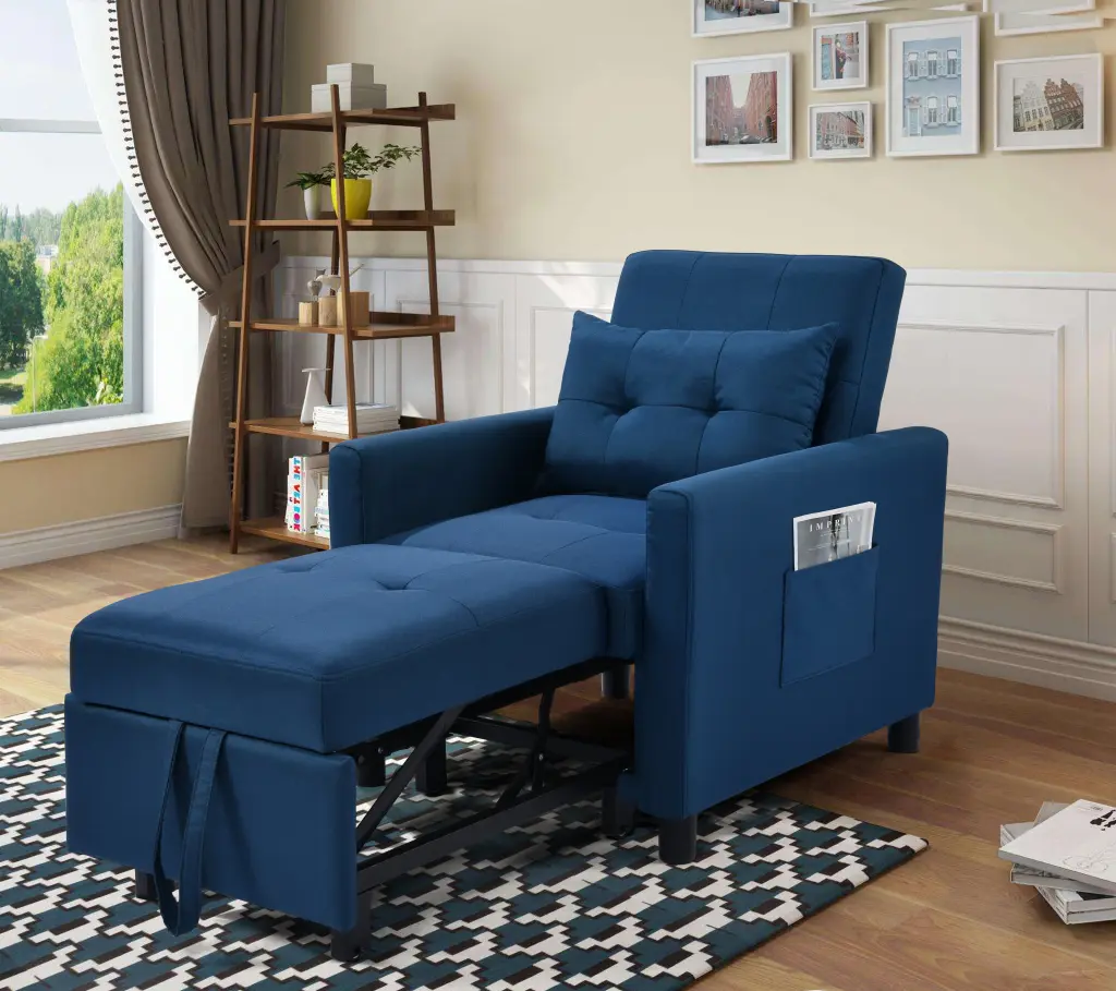 3 1 Convertible Futon Sofa Bed Adjustable Backrest Small Spaces fullbarn e-commerce