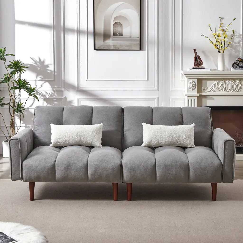 Convertible Futon Sofa Bed Customizable Couch Sleeper Modern Material meiting furniture