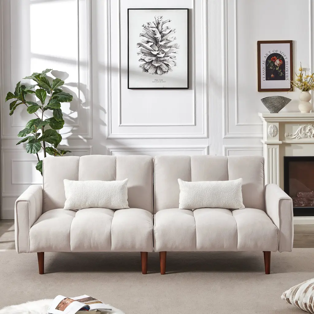 Convertible Futon Sofa Bed Customizable Couch Sleeper Modern Material meiting furniture