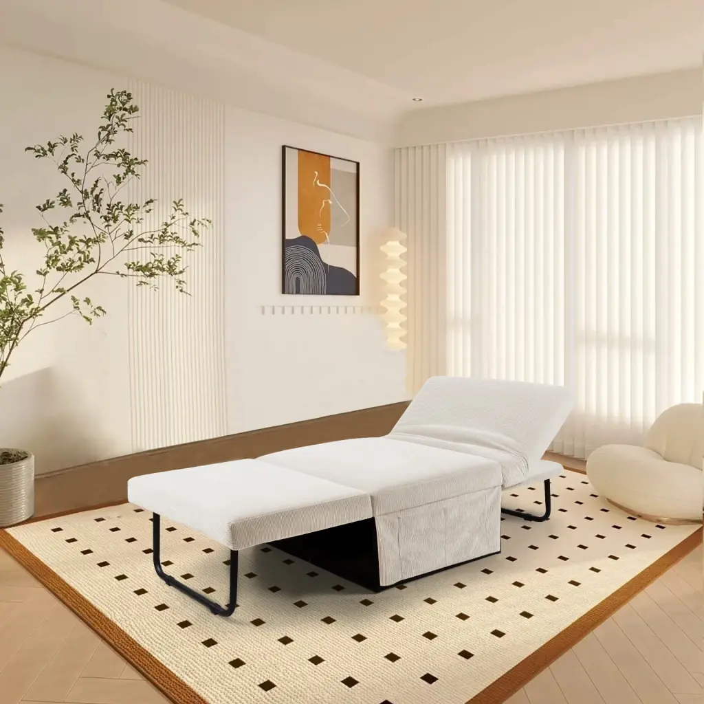 Modern Corduroy Sofa Bed Couch Chair Sleeper Small Lounge Sofa mxi