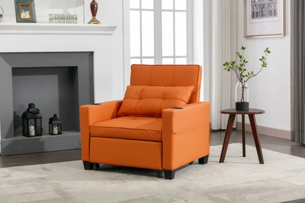 Futon Chair Bed Convertible Chair 3 1 Pull Out Sleeper Chair Small Spaces rnb