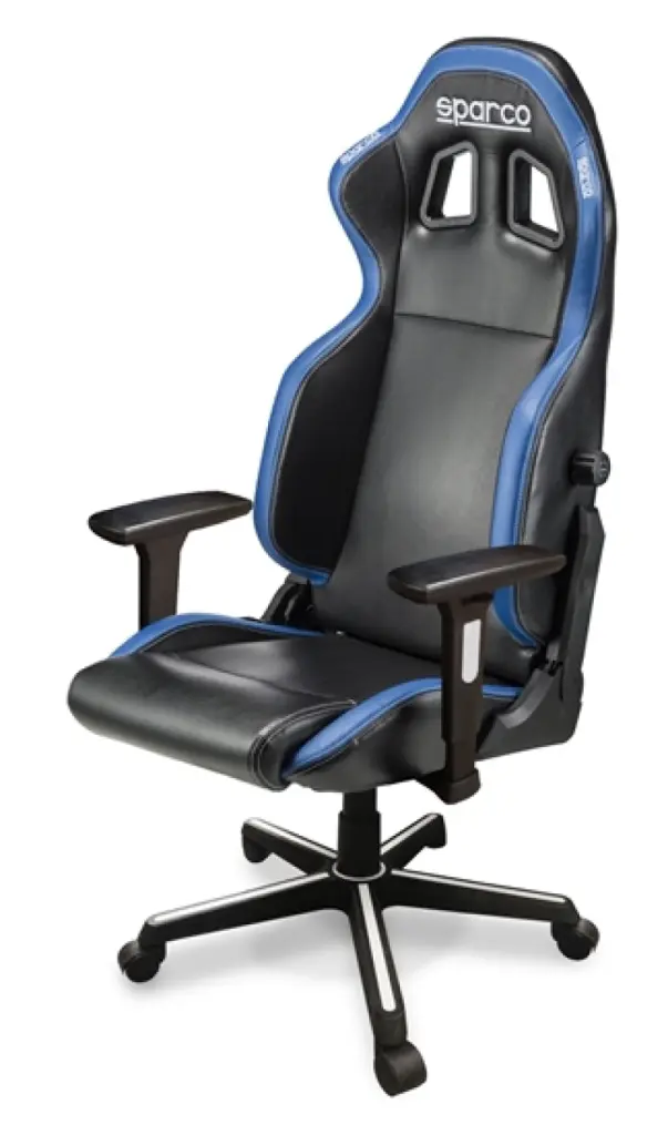 Sparco Game Chair Icon Black/Blue - Racing Style Gaming Chair