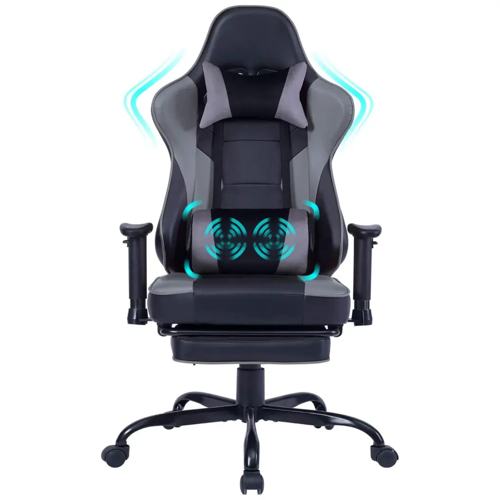 Ergonomic Game Chair Headrest and 2D Armrests Computer Gaming Desk vanbow