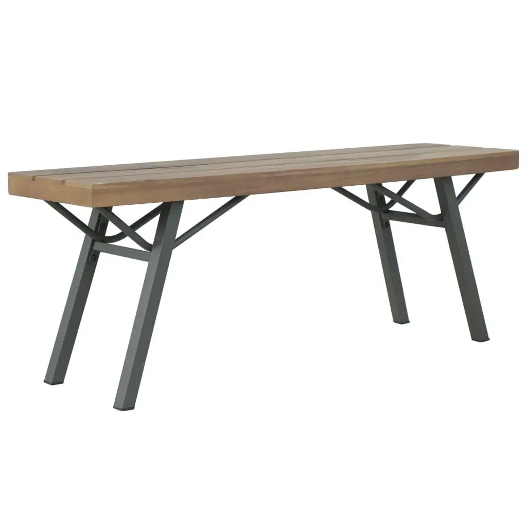 47.2 Inch Solid Acacia Wood Patio Bench Garden