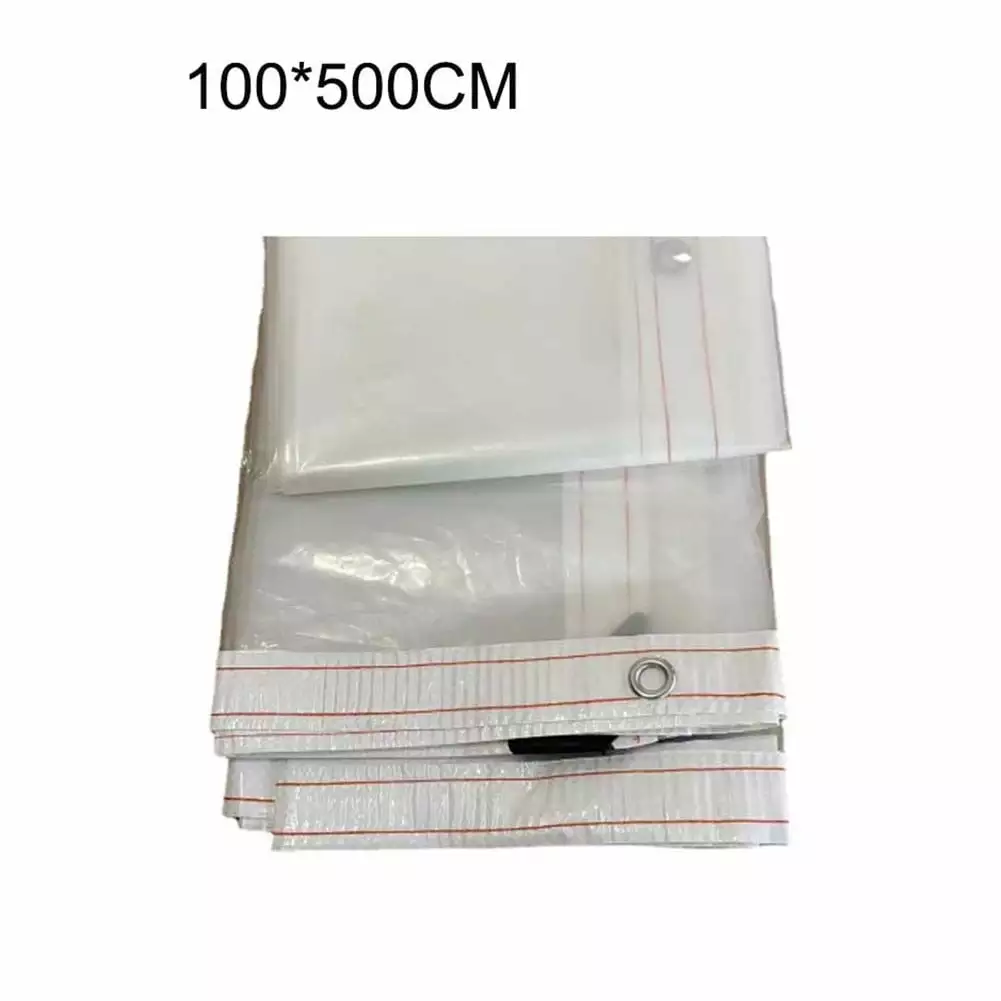 Clear Waterproof Poly Tarp Garden Plant Protection Against Wind and Freeze