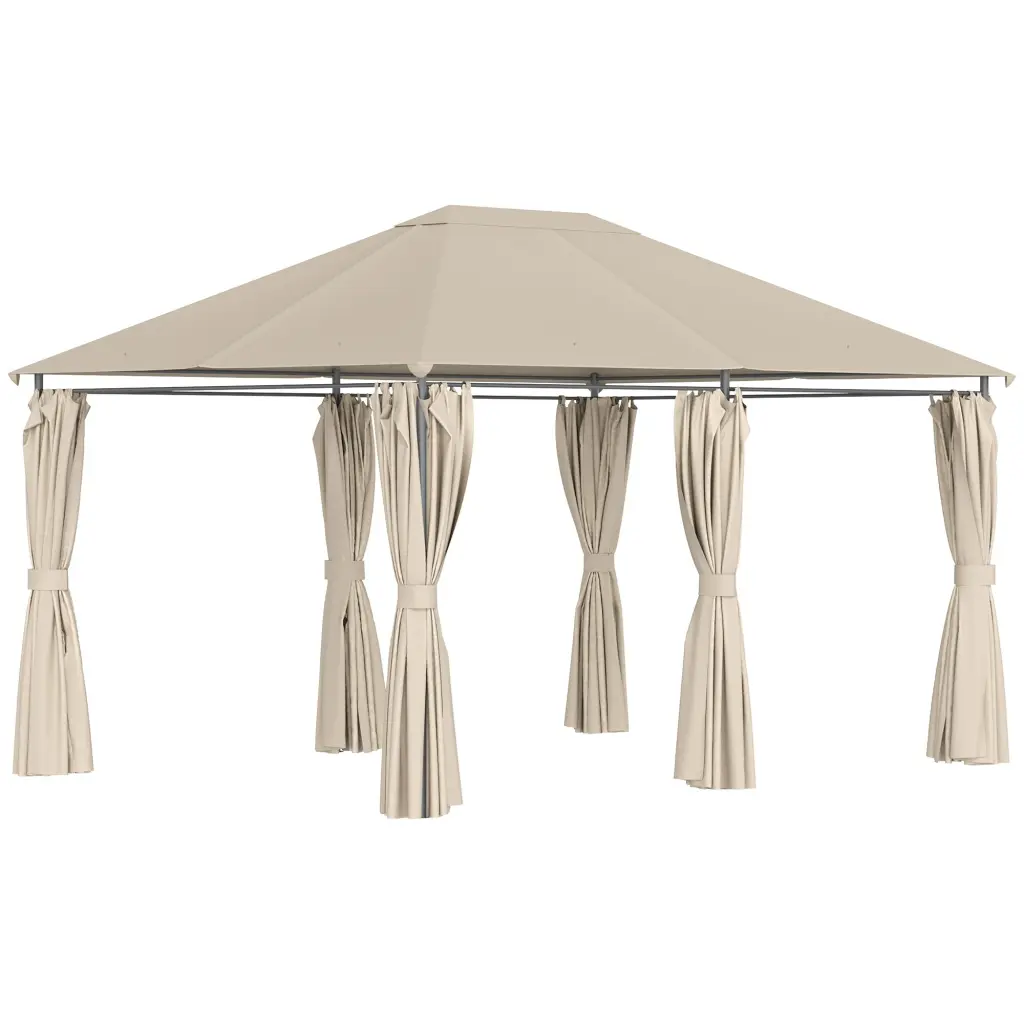 Outsunny 10x13 Foot Outdoor Patio Gazebo Canopy Shelter 6 Removable Panels aosom business