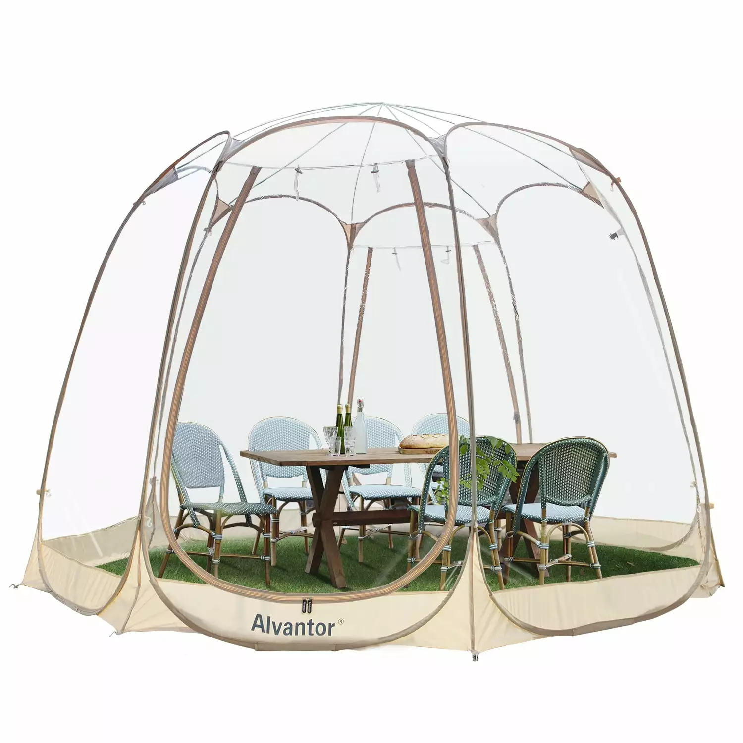Bubble Tent Gazebo Pop Up 12x12 Beige Outdoor Party Shelter 10