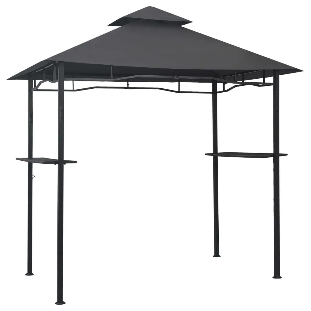 7.9x4.9 Foot Anthracite Steel BBQ Gazebo Canopy