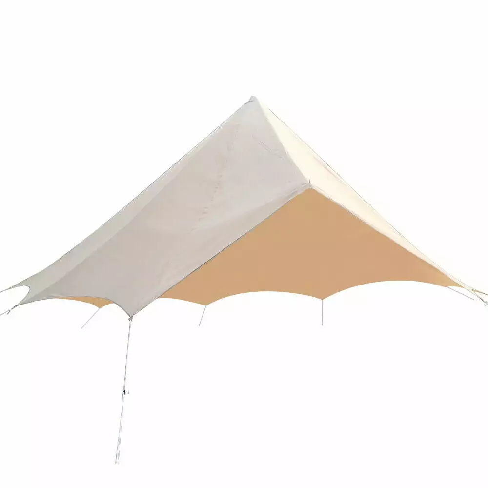 Unistrengh 5M Cotton Canvas Bell Tent Waterproof Glamping Yurt Front Canopy
