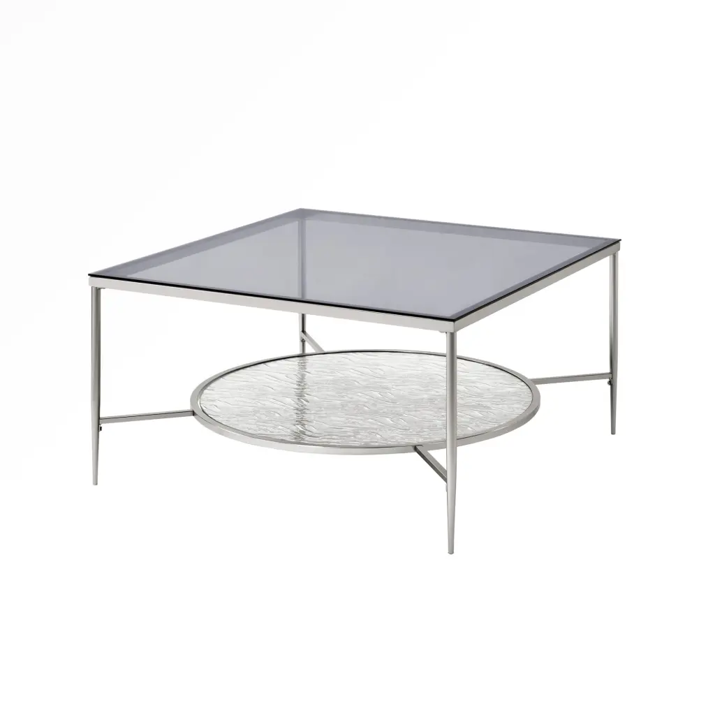 Coffee Table Glass Chrome Finish Modern Living Room Center Table Bed Bath & Beyond