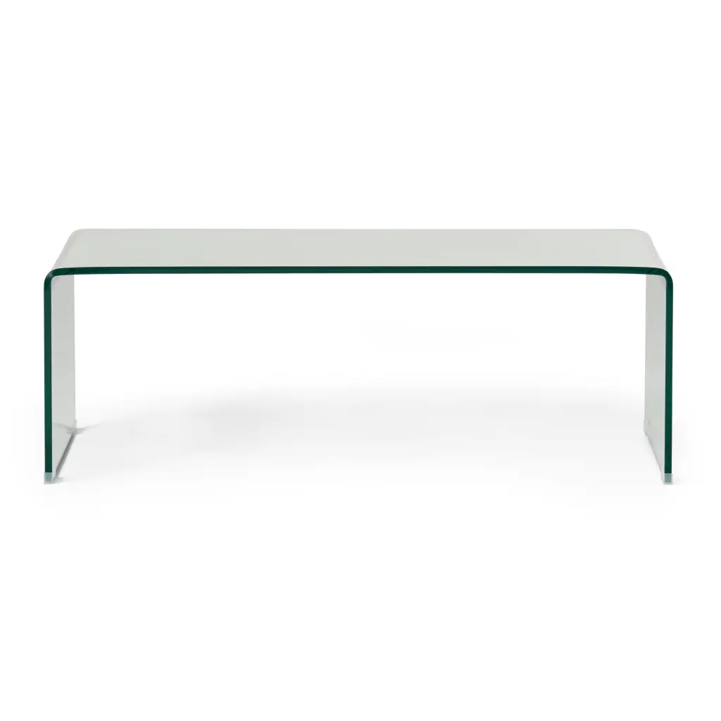 GDF Studio Bingham Modern Tempered Glass Coffee Table Clear Contemporary Design GDFSTUDIO